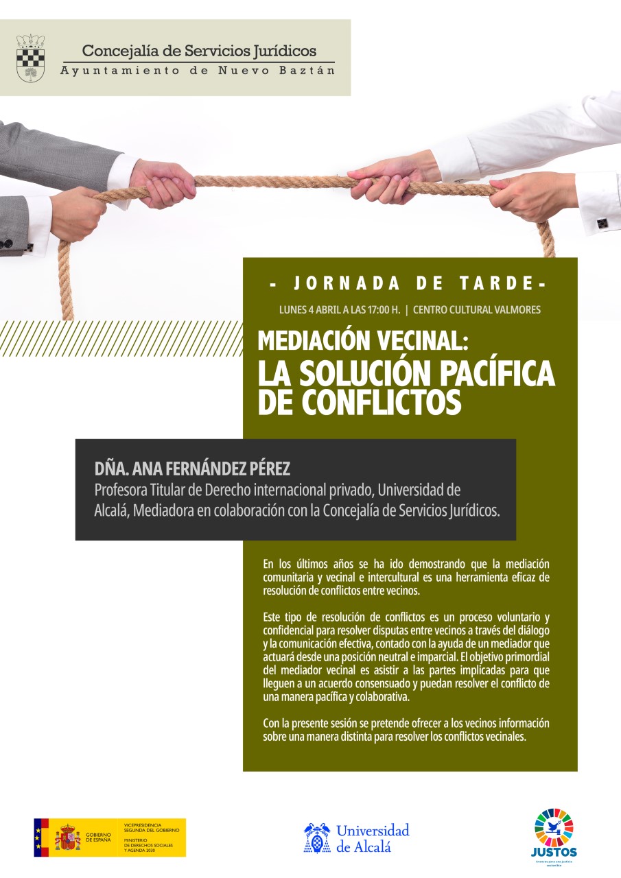 Mediación vecinal: solución pacífica de conflictos